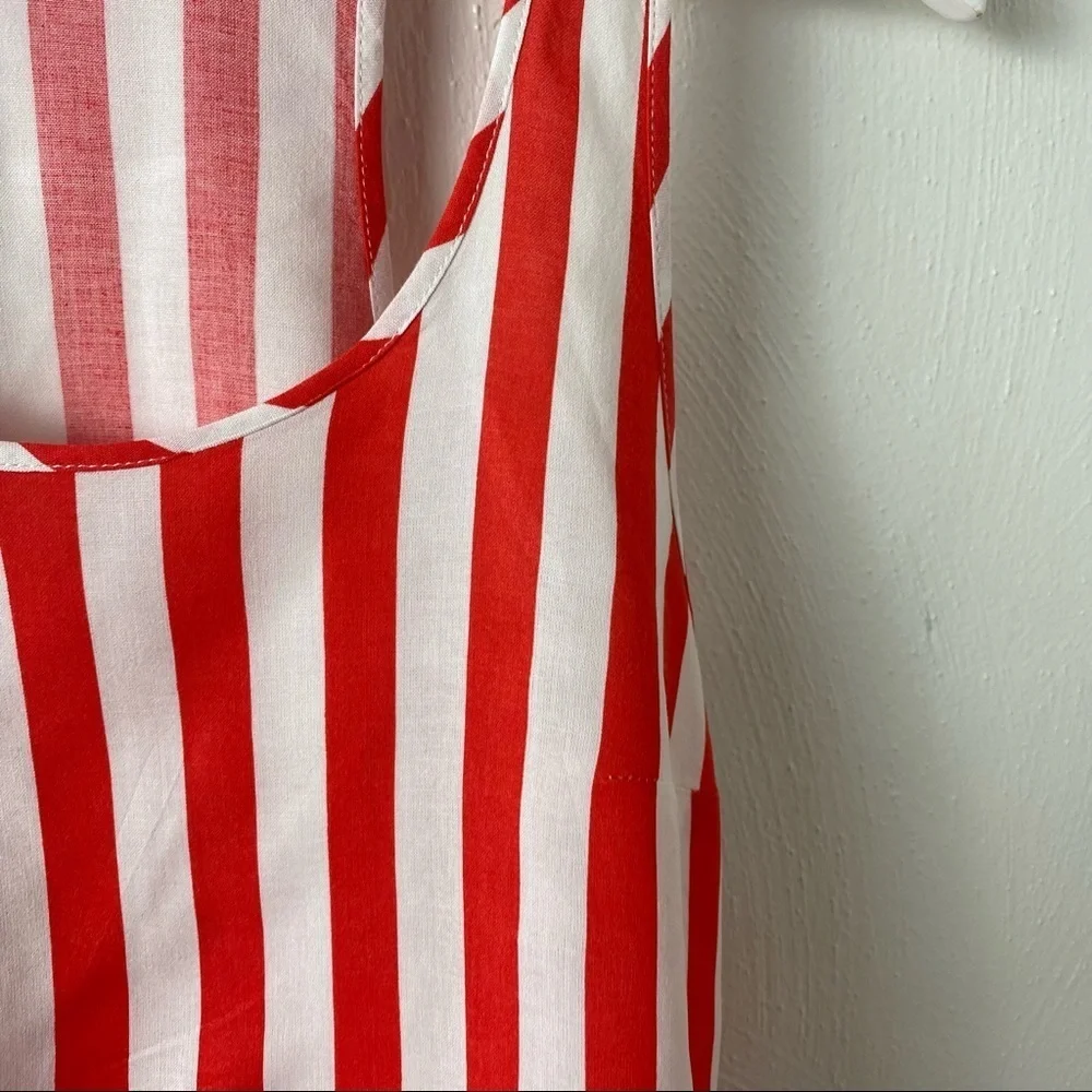 Divided. Hi/Low. Top. Red/White. Stripes Sz 4. - Picture 3 of 9